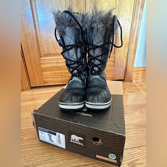 SOREL Tofino Waterproof Winter Snow Boots Gray / Black  Women's Size 7 - Picture 6 of 7